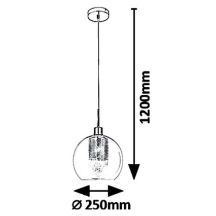 Rabalux 6495 - Lampadario a sospensione con filo PHILANA 1xE14/40W/230V