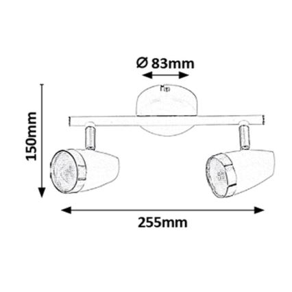 Rabalux - LED Faretto 2xLED/4W/230V