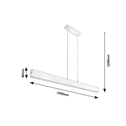 Rabalux - Lampadario LED dimmerabile su corda LED/24W/230V 2700/4000/6500K 120 cm