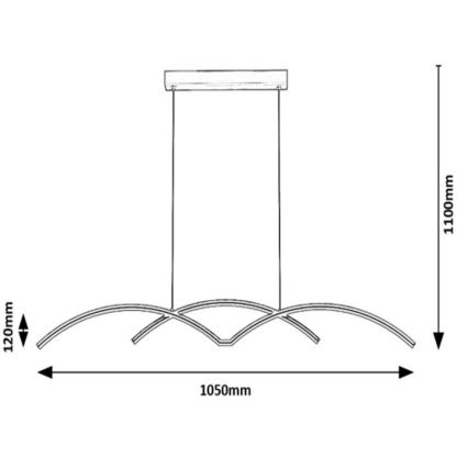 Rabalux - Lampadario LED a sospensione con filo LED/40W/230V