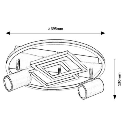 Rabalux  - Luce Spot a LED da soffitto 5xLED/40W/230V