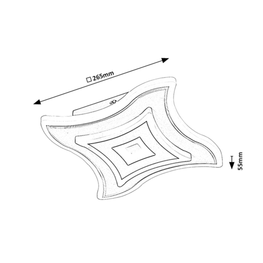 Rabalux - Plafoniera da soffitto LED/20W/230V 3000/4000/6000K 26,5x26,5 cm