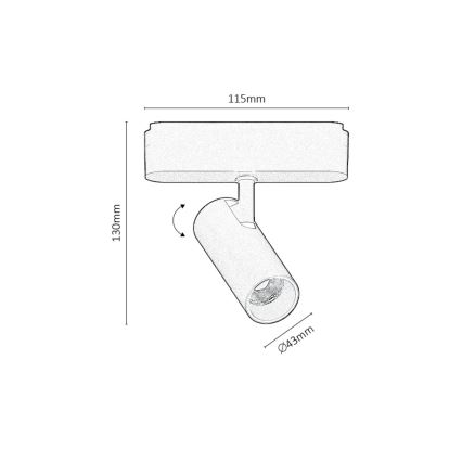 Rabalux - LED Faretto per binario monofase LED/10W/230V 3000K nero