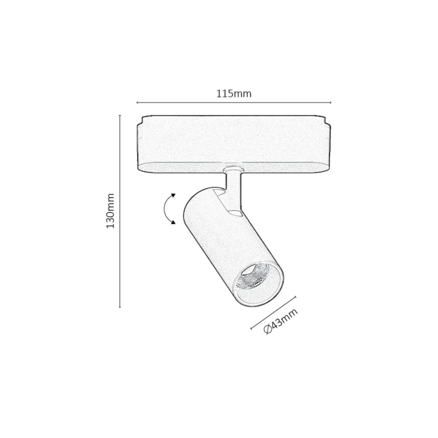 Rabalux - LED Faretto per binario monofase LED/10W/230V 3000K nero