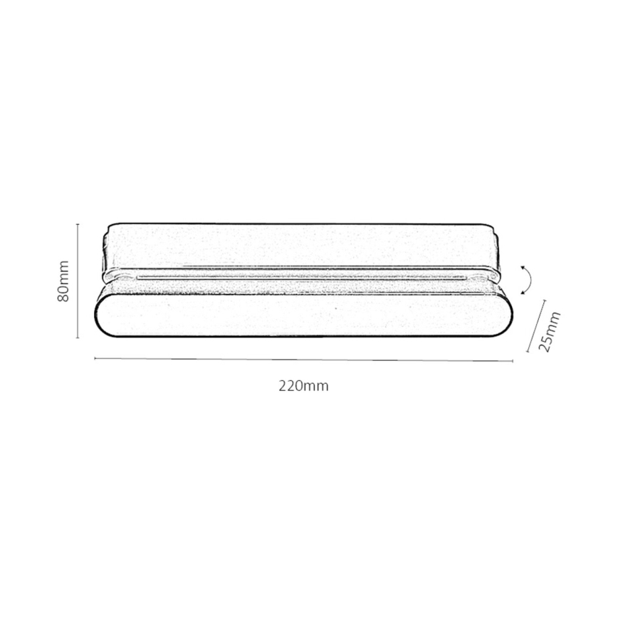 Rabalux - LED Plafoniera per binario monofase LED/12W/24V 3000K 22 cm nero