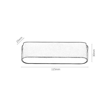 Rabalux - LED Plafoniera per binario monofase LED/6W/24V 3000K 11,5 cm nero