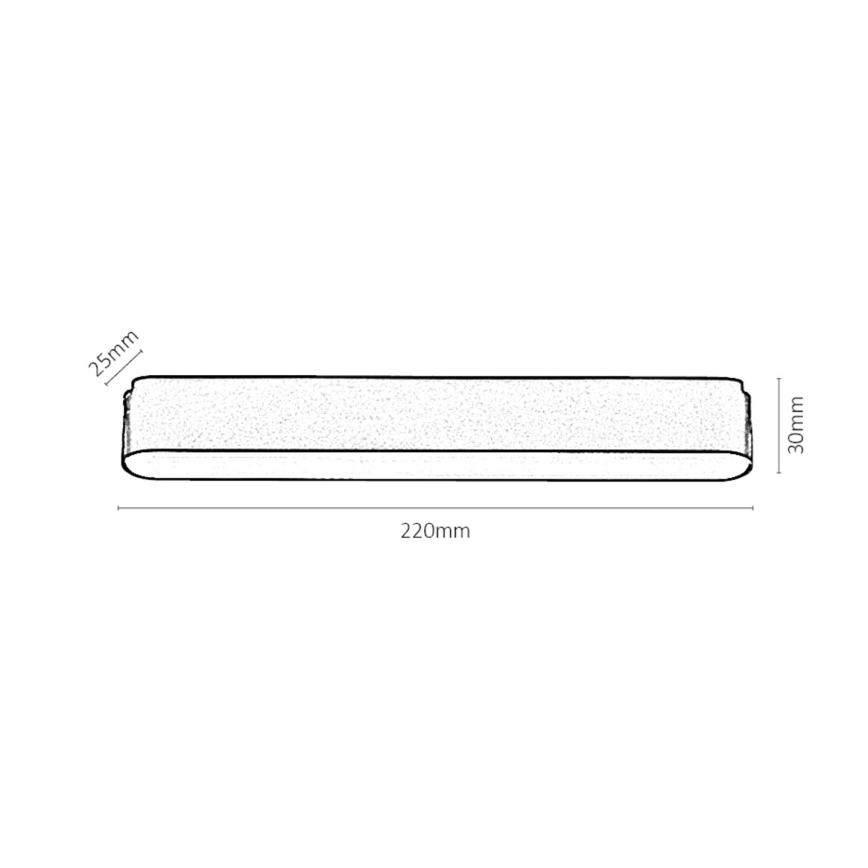 Rabalux - LED Plafoniera per binario monofase LED/12W/230V 4000K 22 cm nero