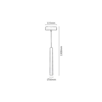 Rabalux - Lampadario LED a sospensione con filo per sistema ferroviario monofase LED/5W/230V 4000K nero