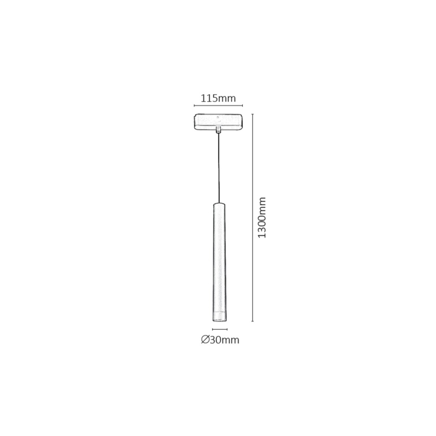 Rabalux - Lampadario LED a sospensione con filo per sistema ferroviario monofase LED/5W/230V 4000K nero