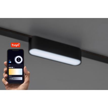 Rabalux - LED Plafoniera dimmerabile per sistema a binario monofase LED/6W/24V 2700-5500K Wi-Fi Tuya 11,5 cm nero
