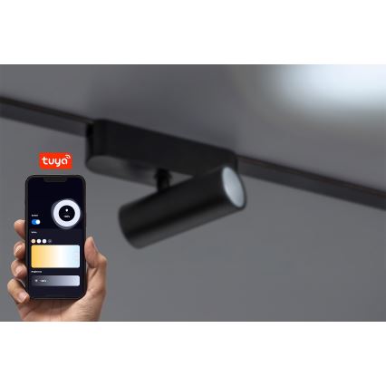 Rabalux - LED Faretto dimmerabile per sistema a binario monofase LED/5W/24V 2700-5500K Wi-Fi Tuya nero