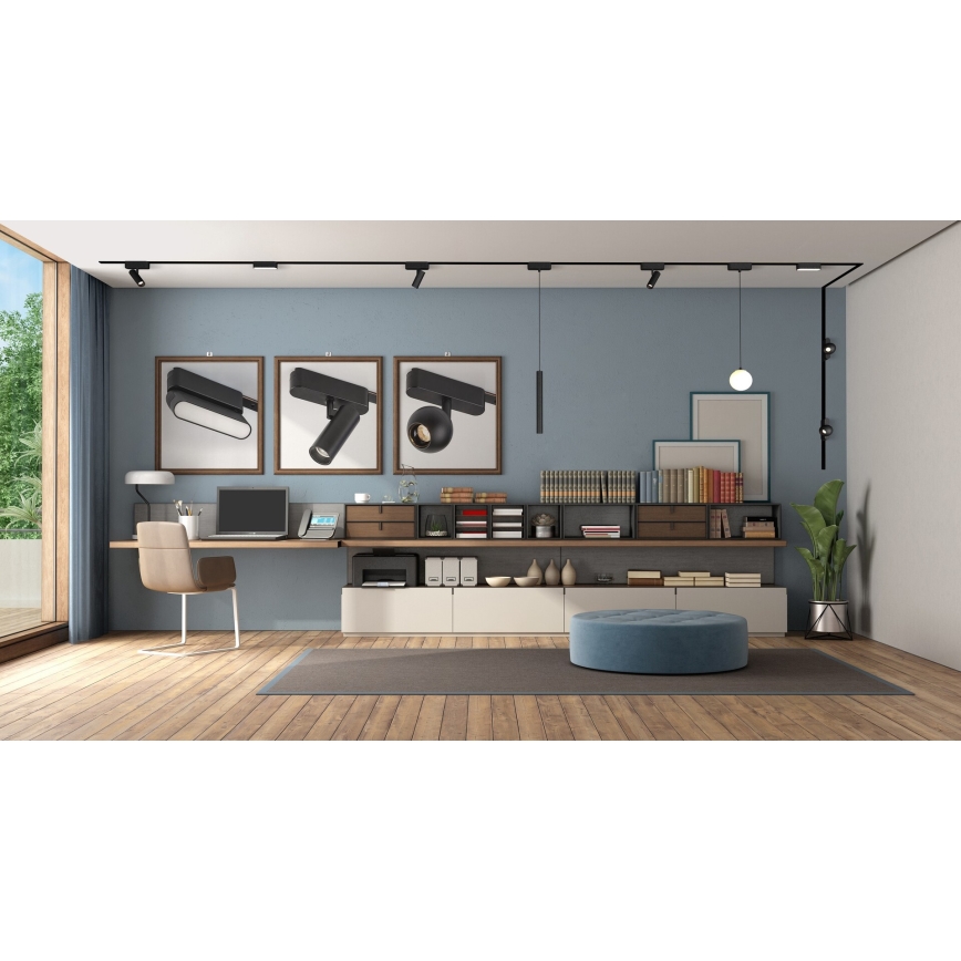 Rabalux - LED Plafoniera dimmerabile per sistema a binario monofase LED/7W/24V 2700-5500K Wi-Fi Tuya 22 cm nero