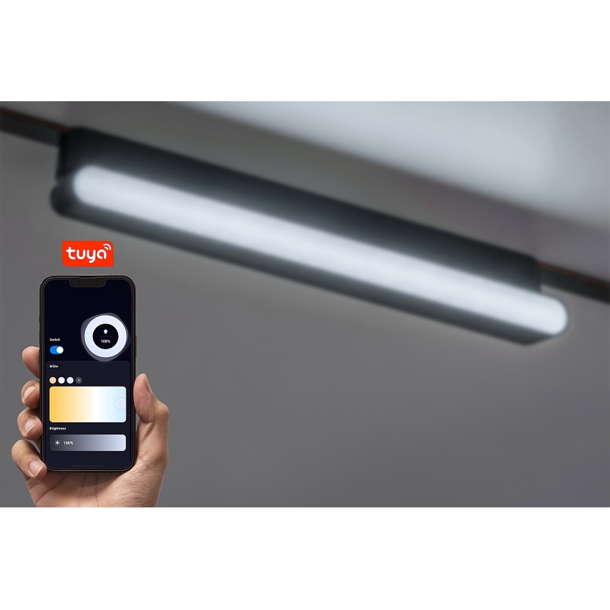 Rabalux - LED Plafoniera dimmerabile per sistema a binario monofase LED/13W/24V 2700-5500K Wi-Fi Tuya 33 cm nero