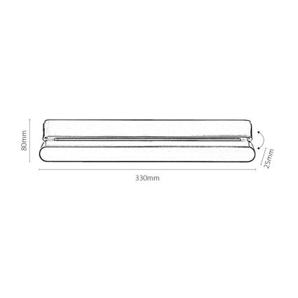 Rabalux - LED Plafoniera dimmerabile per sistema a binario monofase LED/13W/24V 2700-5500K Wi-Fi Tuya 33 cm nero