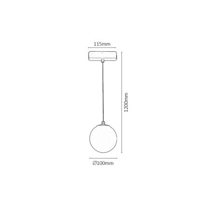 Rabalux - Lampadario a sospensione con filo LED dimmerabile per sistema ferroviario monofase LED/5W/24V 2700-5500K Wi-Fi Tuya nero