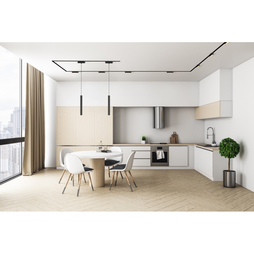 Rabalux - Lampadario a sospensione con filo LED dimmerabile per sistema ferroviario monofase LED/5W/24V 2700-5500K Wi-Fi Tuya nero