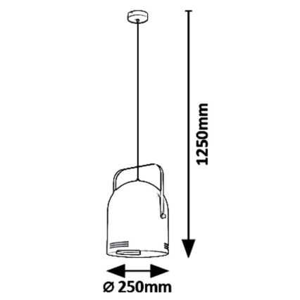 Rabalux 7016 - Lampadario a sospensione con filo MINUET 1xE14/40W/230V