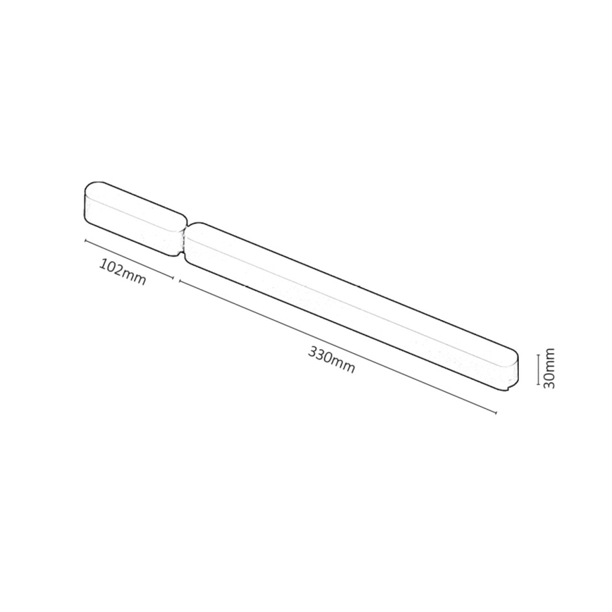 Rabalux - Alimentazione per le luci del sistema ferroviario 80W/24V 10,2 + 33 cm nero
