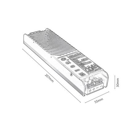 Rabalux - Da incasso power alimentazione per lampade in sistema a binario 200W/230V