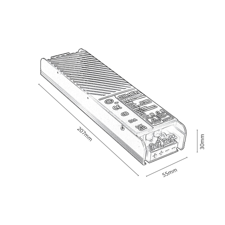 Rabalux - Da incasso power alimentazione per lampade in sistema a binario 200W/230V