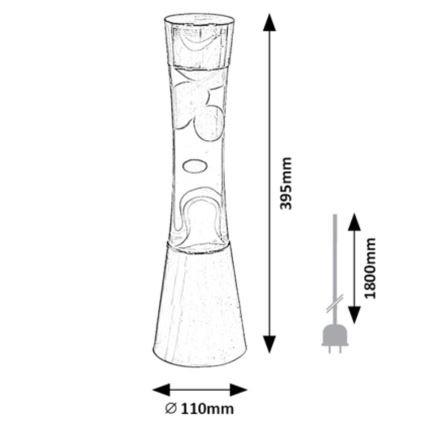 Rabalux  - Lampada lava MINKA 1xGY6,35/20W/230V multicolore