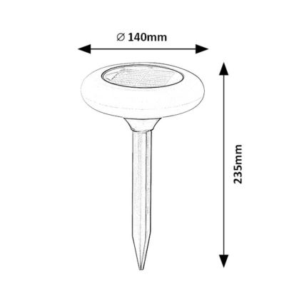 Rabalux - LED RGB Luce solare LED/0,6W/3,7V IP65