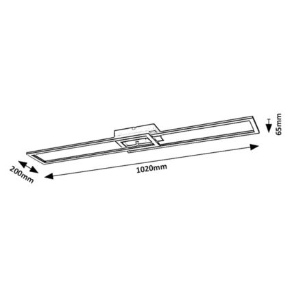 Rabalux - Plafoniera LED dimmerabile LED/38W/230V 3000-6500K Wi-Fi Tuya + telecomando 20x102 cm