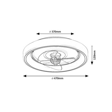 Rabalux - Ventilatore da soffitto dimmerabile a LED LED/67W/230V 3000-6000K + telecomando