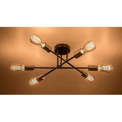 Rabalux - Plafoniera con 6 lampadine E27/25W/230V