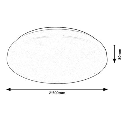 Rabalux - Plafoniera LED RGB dimmerabile LED/48W/230V Wi-Fi Tuya 3000-6500K 50 cm