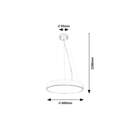 Rabalux - Lampadario LED a sospensione con filo LED/36W/230V 3000K nero