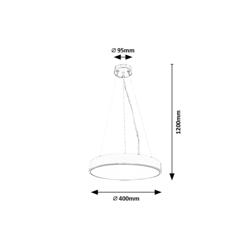Rabalux - Lampadario LED a cavo LED/36W/230V 3000K nero