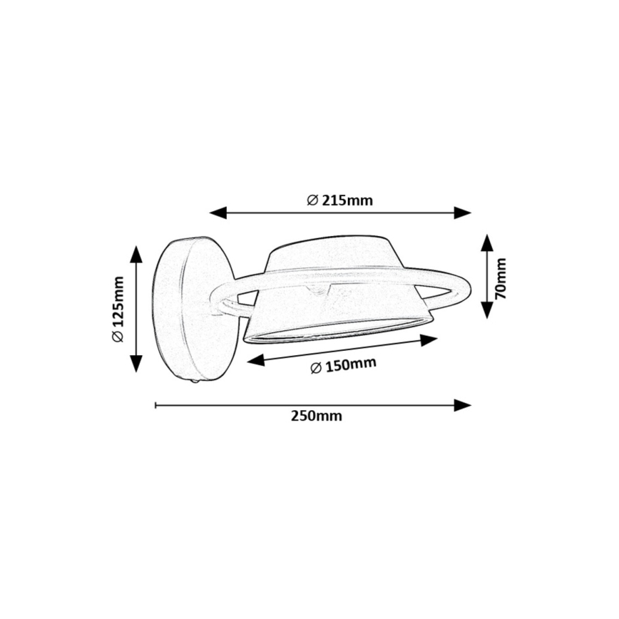Rabalux - Applique a LED LED/6W/230V 3000K nero