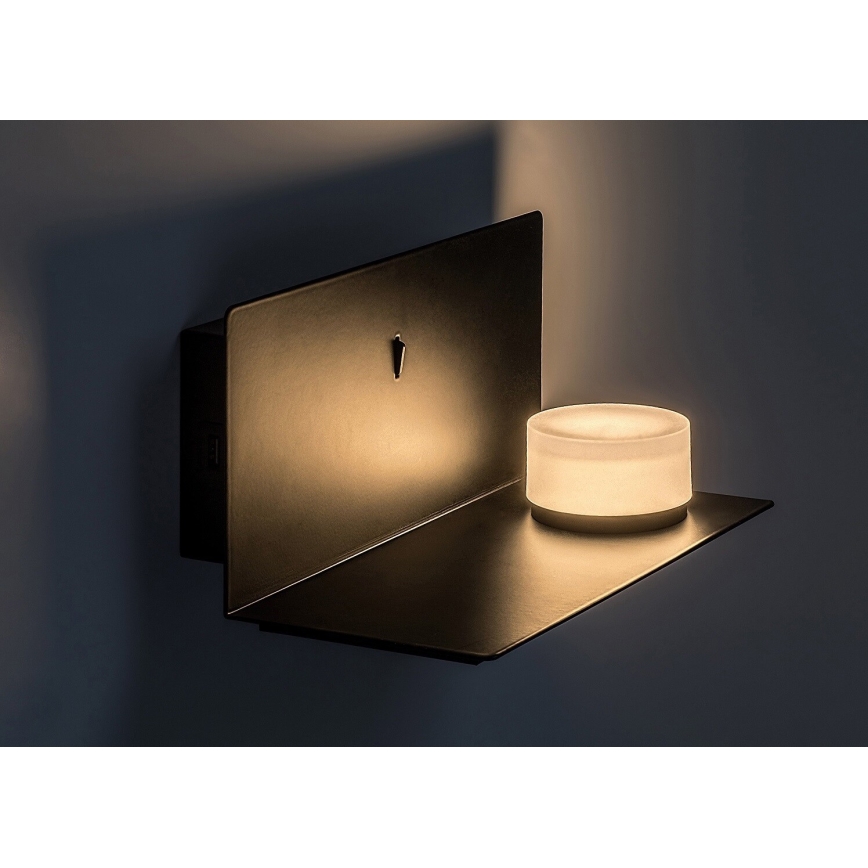 Rabalux - LED Applique con mensola e USB portem LED/6W/230V 3000K