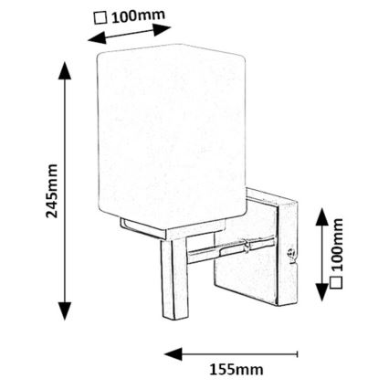 Rabalux - Applique da bagno 1xE14/10W/230V IP44 nero