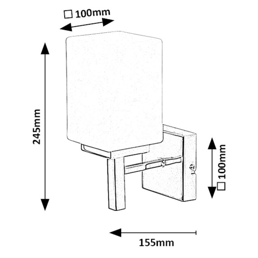 Rabalux - Applique da bagno 1xE14/10W/230V IP44 nero
