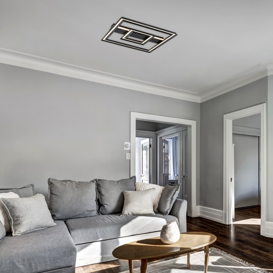 Rabalux - Plafoniera LED/48W/230V 3000K nero 48,5x48,5 cm