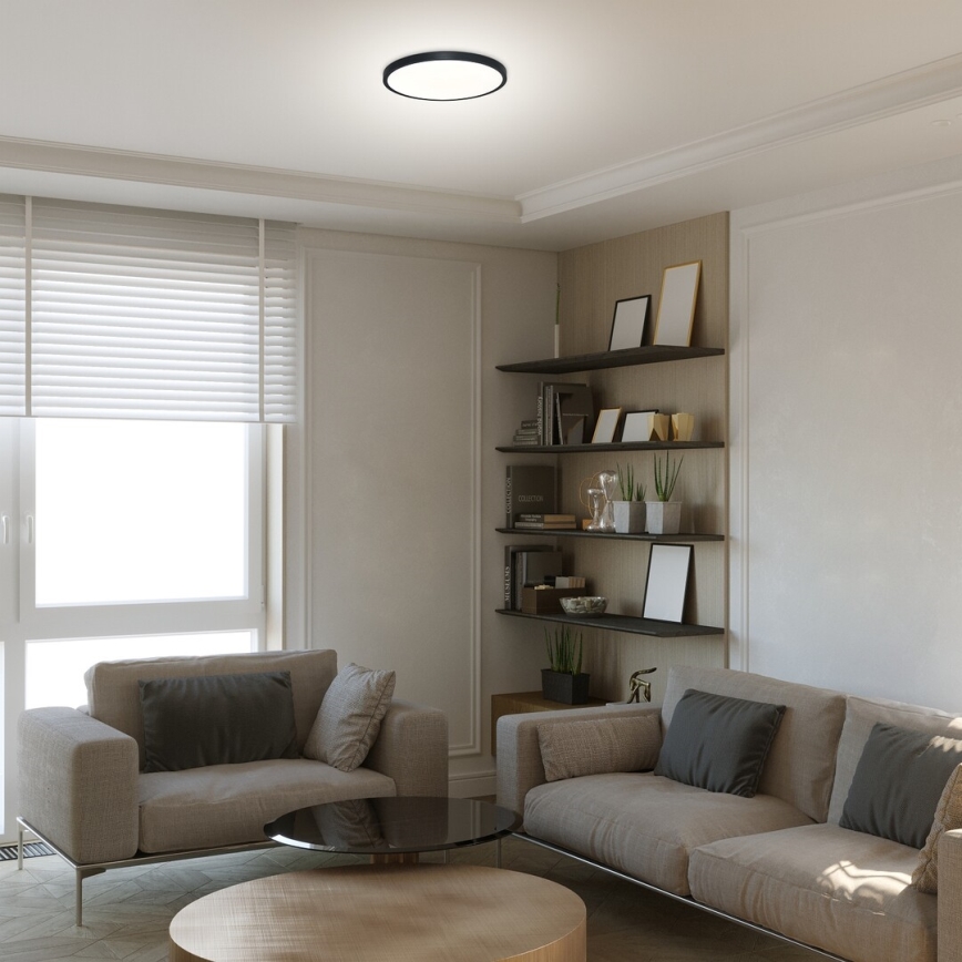Rabalux - Plafoniera LED LED/24W/230V 4000K diametro 30 cm nero