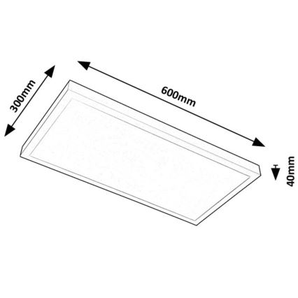 Rabalux - Pannello a plafone LED LED/24W/230V 4000K 60x30 cm