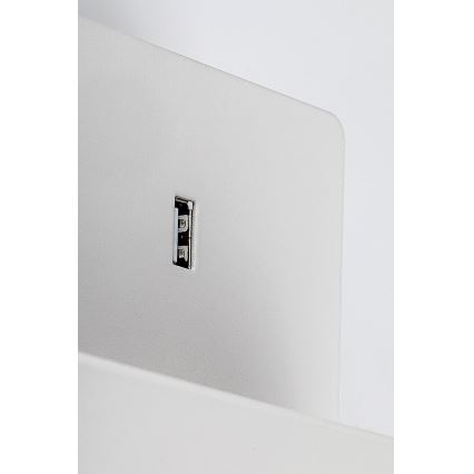 Rabalux - Applique con mensola e USB port 1xGU10/25W/230V bianco