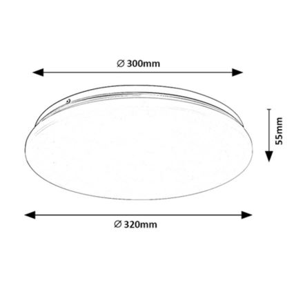 Rabalux - Lampada da soffitto LED/18W/230V 3000K 32 cm