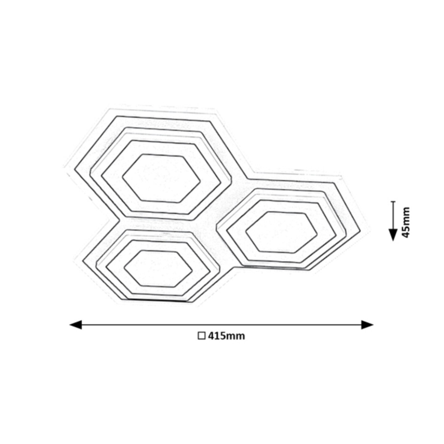 Rabalux - Plafoniera LED dimmerabile LED/72W/230V 3000/6000K 41,5x41,5 cm + telecomando