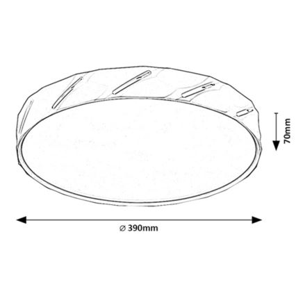 Rabalux - Plafoniera LED LED/25W/230V 3000K bianco diametro 39 cm