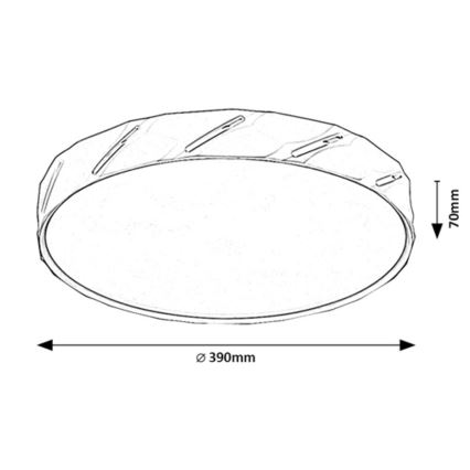 Rabalux - Plafoniera LED LED/25W/230V 4000K diametro 39 cm nero