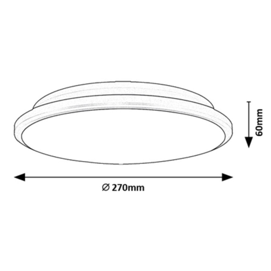 Rabalux - Plafoniera LED LED/18W/230V 3000K nero 27 cm