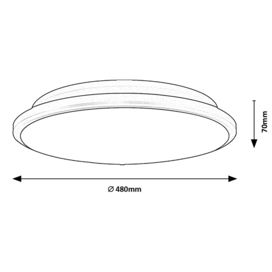 Rabalux - Plafoniera LED LED/45W/230V 4000K argento 48 cm