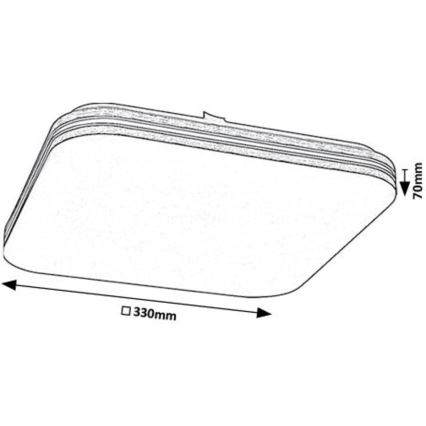 Rabalux - Plafoniera LED LED/18W/230V 4000K 33x33 cm