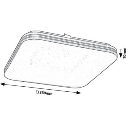 Rabalux - Plafoniera LED LED/18W/230V 3000K 33x33 cm