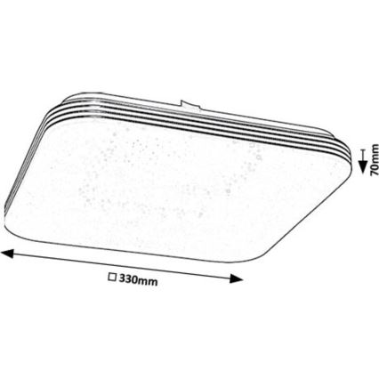 Rabalux - Plafoniera LED LED/18W/230V 4000K 33x33 cm