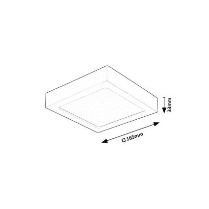 Rabalux - Plafoniera LED LED/15W/230V 4000K 16x16 cm bianco